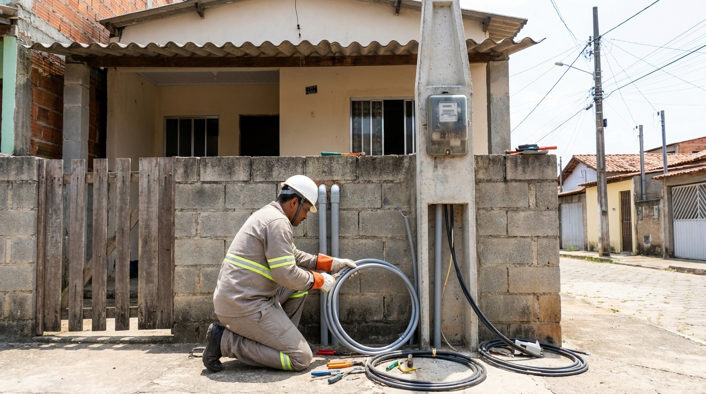 Instalação de Poste Padrão em Goiânia‑GO